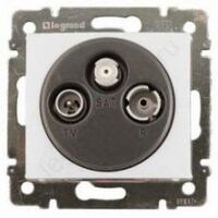 Розетка телевізійна TV+FM+SAT прохідна 2400МГц, Валена колір: білий : інтернет-магазин Elmar Україна