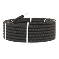 Труба ПВХ гибкая гофрированная УФ-стойка, д.с.25 / 18,3 мм с протяжкой черный цвет 100м. ДКС : інтернет-магазин Elmar Україна