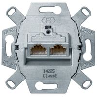 Розетка UAE компьютерная 2хRJ45 8/8-полюсная экранованная Кат.6 класс E BERKER : інтернет-магазин Elmar Україна