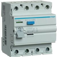 Дифференциальное реле 4x25 A 30 mA "тип A" 4м HAGER : інтернет-магазин Elmar Україна