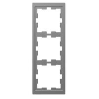 Рамка 3-постова серія D-Life Нержавіюча сталь Merten System Design : інтернет-магазин Elmar Україна