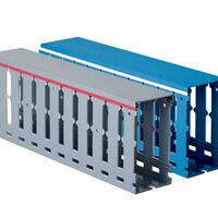 Кабель-канал перфорированный короб RL12 40x100 шаг 20мм перф. 8мм L=2м Серый  QUADRO  ДКС : інтернет-магазин Elmar Україна