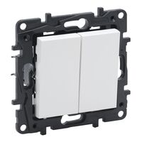 NILOE STEP Переключатель двухклавишные 10А автоматические клеммы, Цвет Белый : інтернет-магазин Elmar Україна