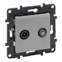 NILOE STEP Розетка TV-SAT "звезда", Цвет Алюминий : інтернет-магазин Elmar Україна