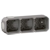 Коробка накладная 3-постовая горизонтальная/вертикальная, цвет Серый ЕІВ PLEXO IP55 NEW Legrand : інтернет-магазин Elmar Україна