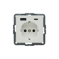 Розетка з з/к + 2хUSB A-С / 20Вт, пол.білизна Q.x : інтернет-магазин Elmar Україна