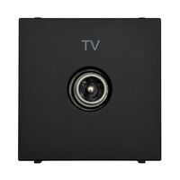 N2250.7 NT Розетка TV индивидуальная, 2 модульный., Zenit (черный матовый) : інтернет-магазин Elmar Україна