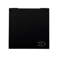 N2288.1 NT Розетка с заземлением 16А, шт. с крышкой винтовые клеммы, 2 модульный., Zenit (черный матовый) : інтернет-магазин Elmar Україна