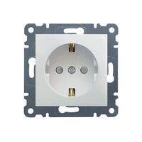 Розетка с заземлением с защитой контактов Lumina,  белая, 16А/230В : інтернет-магазин Elmar Україна