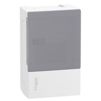 Электрощиток накладной 1ряд/4мод. дымчатые дверцы Resi9 Mini Pragma Schneider : інтернет-магазин Elmar Україна
