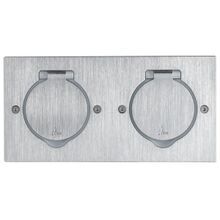 Розетковий блок підлоговий 4 мод., нержавіюча сталь