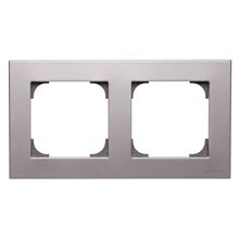 Рамка 2 поста срібний Sky