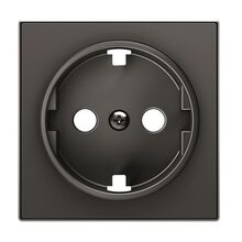 8588 NS Лицевая панель розетки с з/к Schuko черный бархат Sky