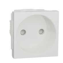 Розетка без з/к з захисними шторками 16А гвинтовий зажим 2 м білий Unica New