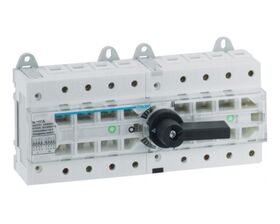 Перемикач трипозиційний I-0-II, 100А, 400/690В, 4-полюса, 12мод Hager