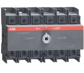 OT125F3C Выключатель перекидной (I-0-II) нагрузки 125A 3 полюса (без ручки ) АВВ 1SCA105037R1001