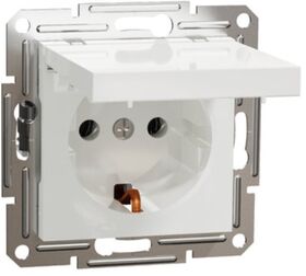Розетка із заземленням із кришкою 16 A 250 V AC 3680 Вт без рамки Білий Asfora Schneider Electric EPH3170121