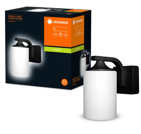 ENDURA Classic Lantern Cylinder E27 Black IP43 Алюминиевый светильник настенный Фонарь-Цилиндр черный: Вход, Дворики, Балконы LEDVANCE фото 1