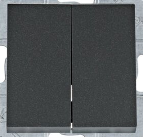 Вимикач кнопка 1-тактовий 2-клавішний Lumina, чорний, 10АХ/230В Hager WL0143