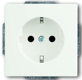 20 EUC-884-500 Розетка із заземленням  Future/Carat/Axcent (білий оксамит) ABB