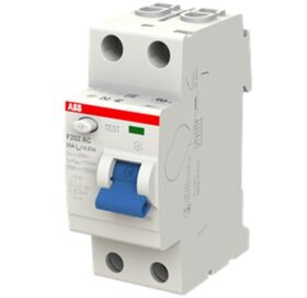 F202AC-40/0.03 2P, 40А, 30мА УЗО - пристрій диференційного струму  ABB