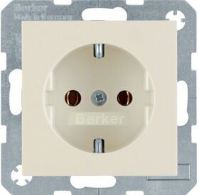 Розетка SCHUKO із заземленням Berker S.1/B.3/B.7, біла глянсова Hager 47438982