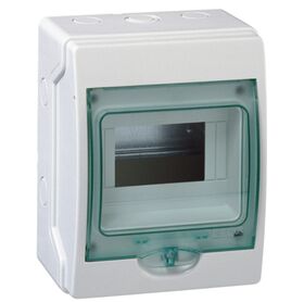 Щит накладний Kaedra IP65 1ряд/6мод. прозорі дверцята з клемами