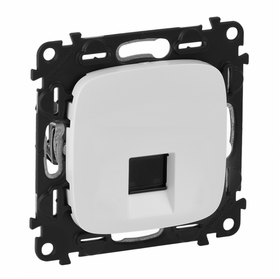 Лицевая панель розетки RJ11 / RJ45 Белый Valena Allure