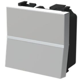 Кнопка N2204.7 PL 2 модуля Одинарная кнопка 1P 1NO 0NC 1CO Серебро - Zenit АВВ 2CLA220470N1301