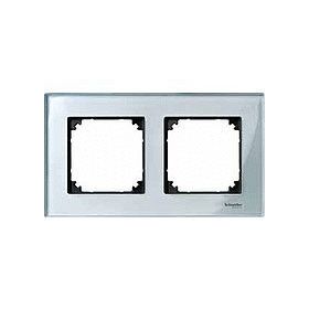 Merten M-Elegance Рамка на 2 пост, стекло серебряный алмаз Schneider Electric