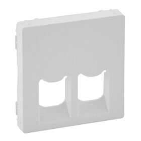 Лицьова панель розетки RJ11+RJ45 Білий Valena LIFE