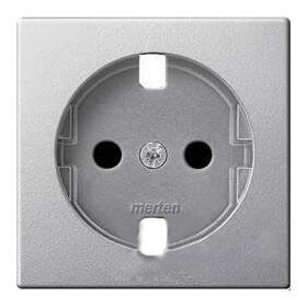 Панель для розетки силовий, Merten System M (алюміній) Schneider Electric
