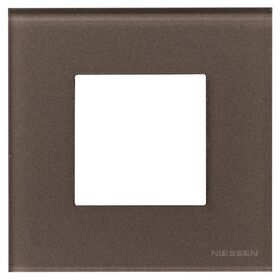 N2271 CC Рамка 1 пост кофейное стекло Zenit