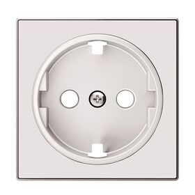 8588 BL Лицевая панель розетки с з/к Schuko белый Sky