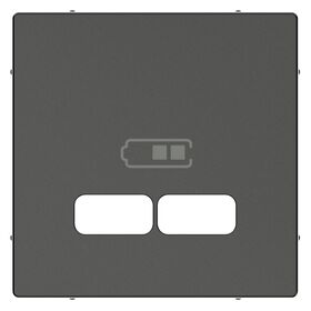 Лицевая панель зарядки USB антрацит System M