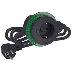 Розеточний блок (2К+З)+USB тип А антрацит system+ Unica New