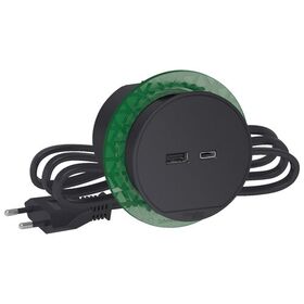 Розеточний блок USB тип А + тип С антрацит system+ Unica New