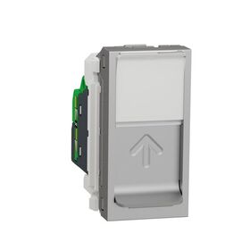 Розетка комп'ютерна RJ45 один кат 6 STP 1м алюміній Unica New