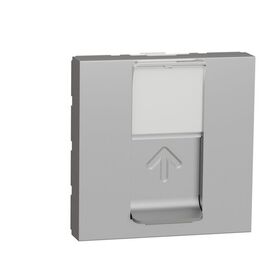 Розетка комп'ютерна RJ45 один кат 6 STP 2м алюміній Unica New