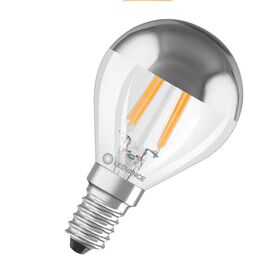 Специальная лампа для зеркал 4W 827 E14 LED Classic P 31 Filament Mirror P  Silver LEDVANCE