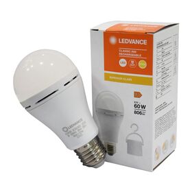 LED CL A60 RECHARGEABLE 8W/827 230V E27 Светодиодная лампа с аккумулятором Время работы до 3 час. LEDVANCE