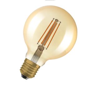 Винтажная лампа 55-6,5W/824 230V E27 Vintage 1906 Globe 95 Filament DIM Gold LEDVANCE