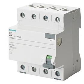 УЗО ТИП AC 63A 3+N-ПОЛ. 30MA 400V 4МОД SIEMENS
