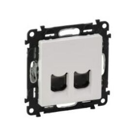 Valena LIFE Розетка подвійна RJ45 Кат.5е UTP слонова кістка