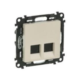 Valena LIFE Розетка подвійна RJ45 Кат.5е UTP білий