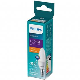 ESSLEDCandle 6W 620lm E14 827 B35 ND FR RCA СВЕЧА светодиодная лампа PHILIPS