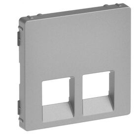 Лицьова панель-накладка розетки RJ11+RJ45 Алюміній серія Valena Life LEGRAND