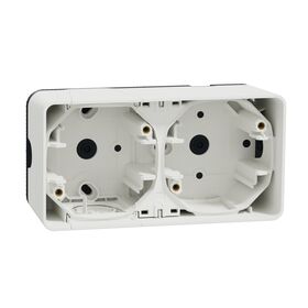Двухместный бокс для поверхностного монтажа IP55, белый Mureva Styl Schneider Electric