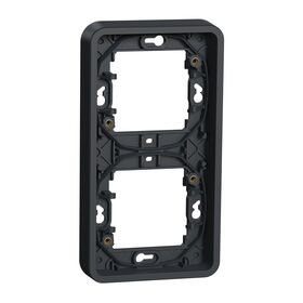 Рамка двухместная вертикальная IP55, черная, Mureva Styl Schneider Electric