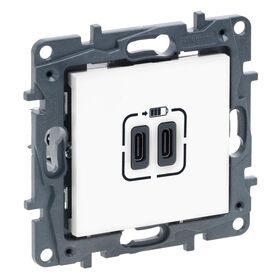 NILOE STEP Розетка USB Тип С+C 15 Вт 5 В, Цвет Белый
